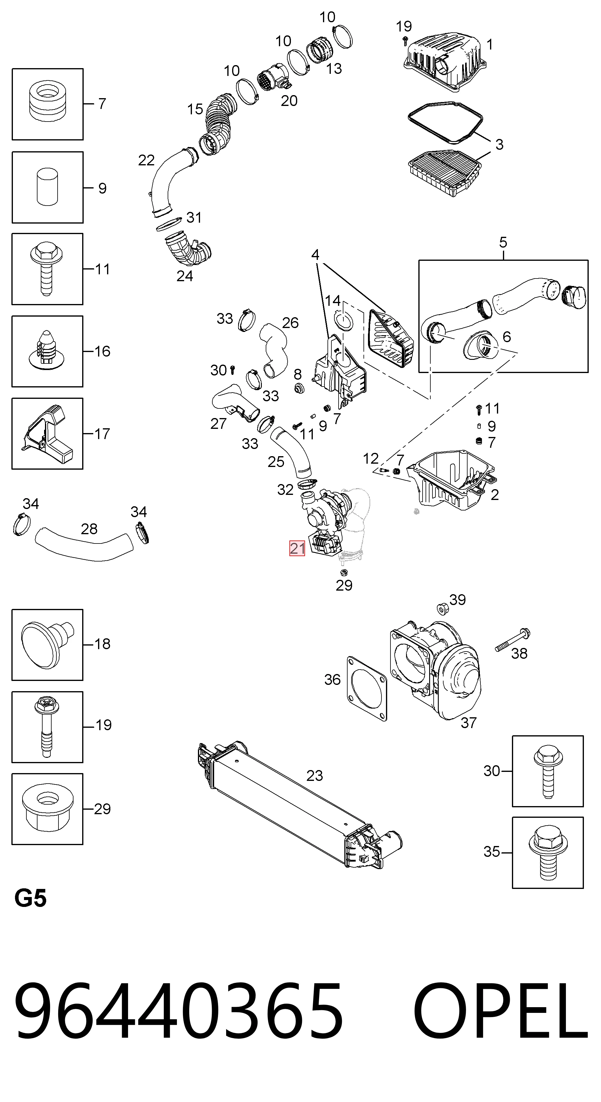 96440365 Opel Turbina