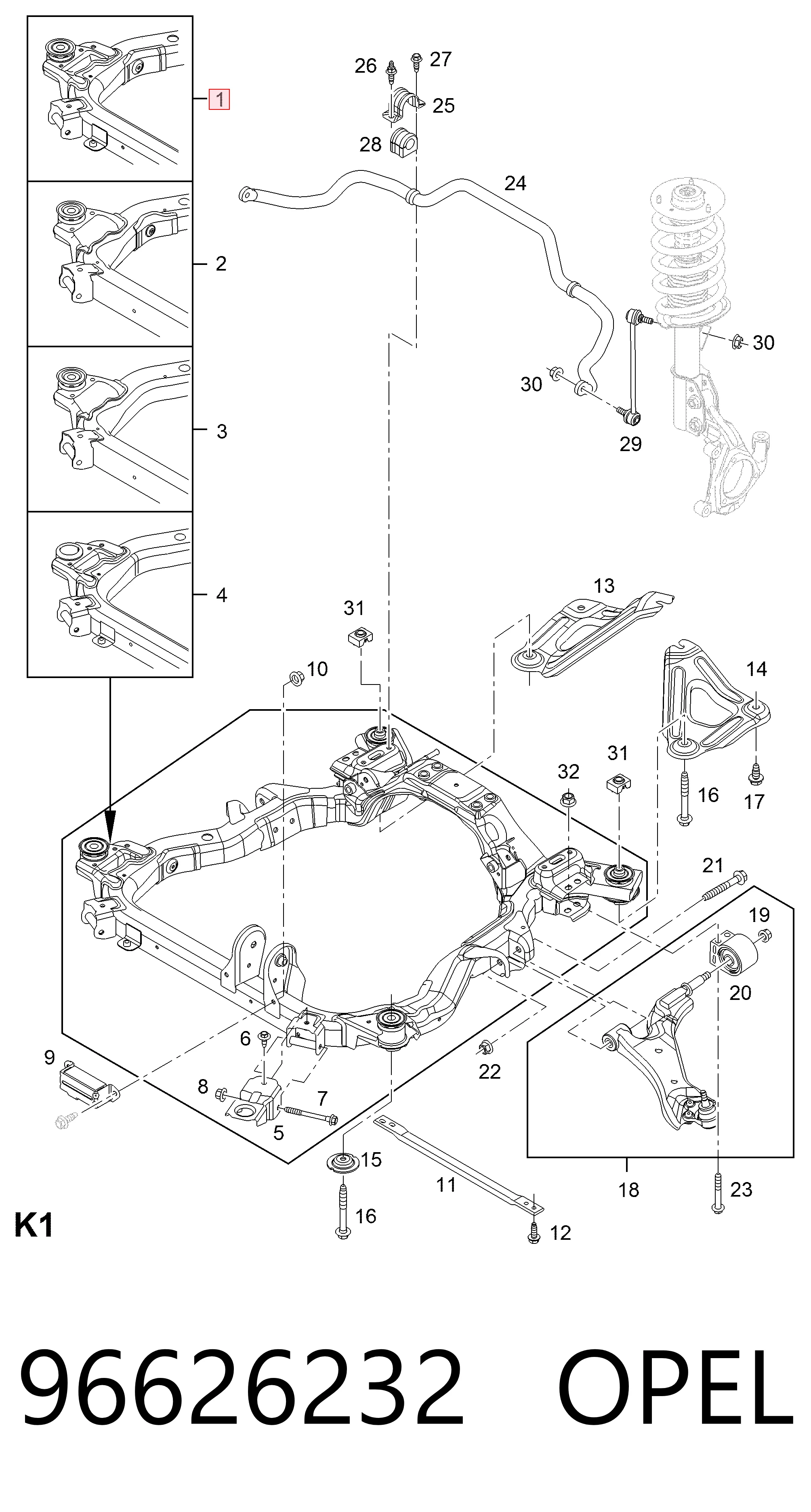 Compre Viga de suspensão dianteira (plataforma veicular) Chevrolet Captiva 1
