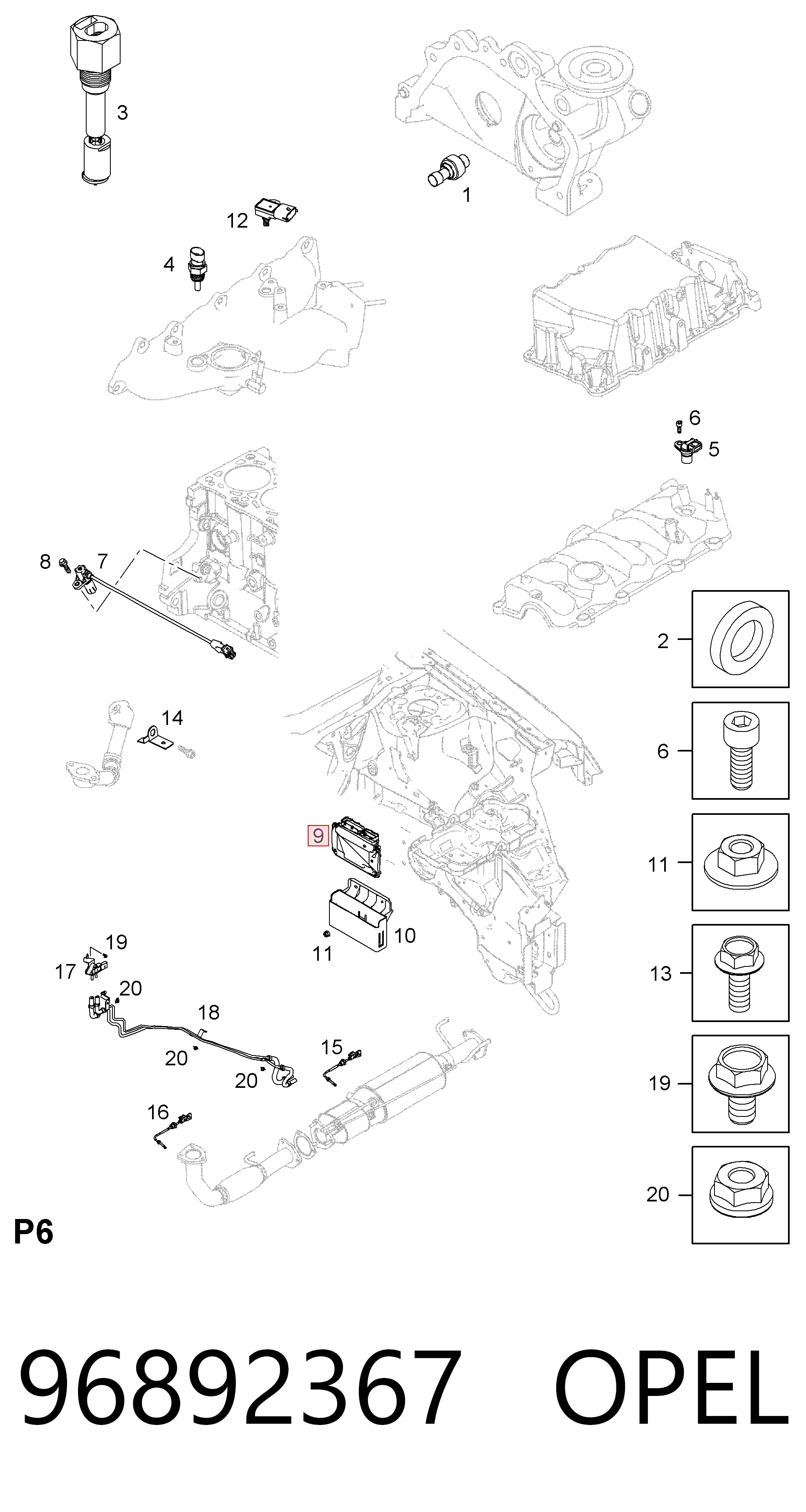 Módulo de direção (Centralina eletrônica) de motor para Chevrolet Captiva I C100