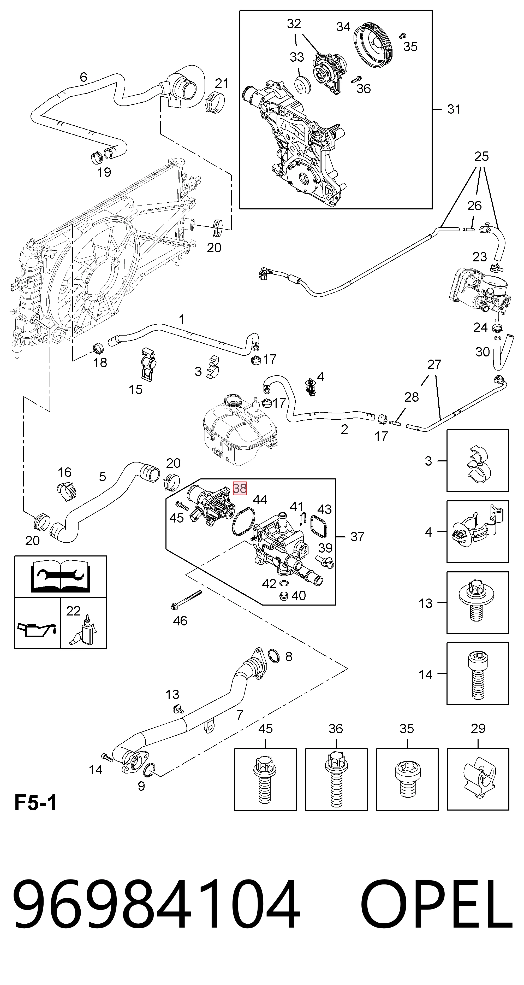 96984104 Opel Termostato