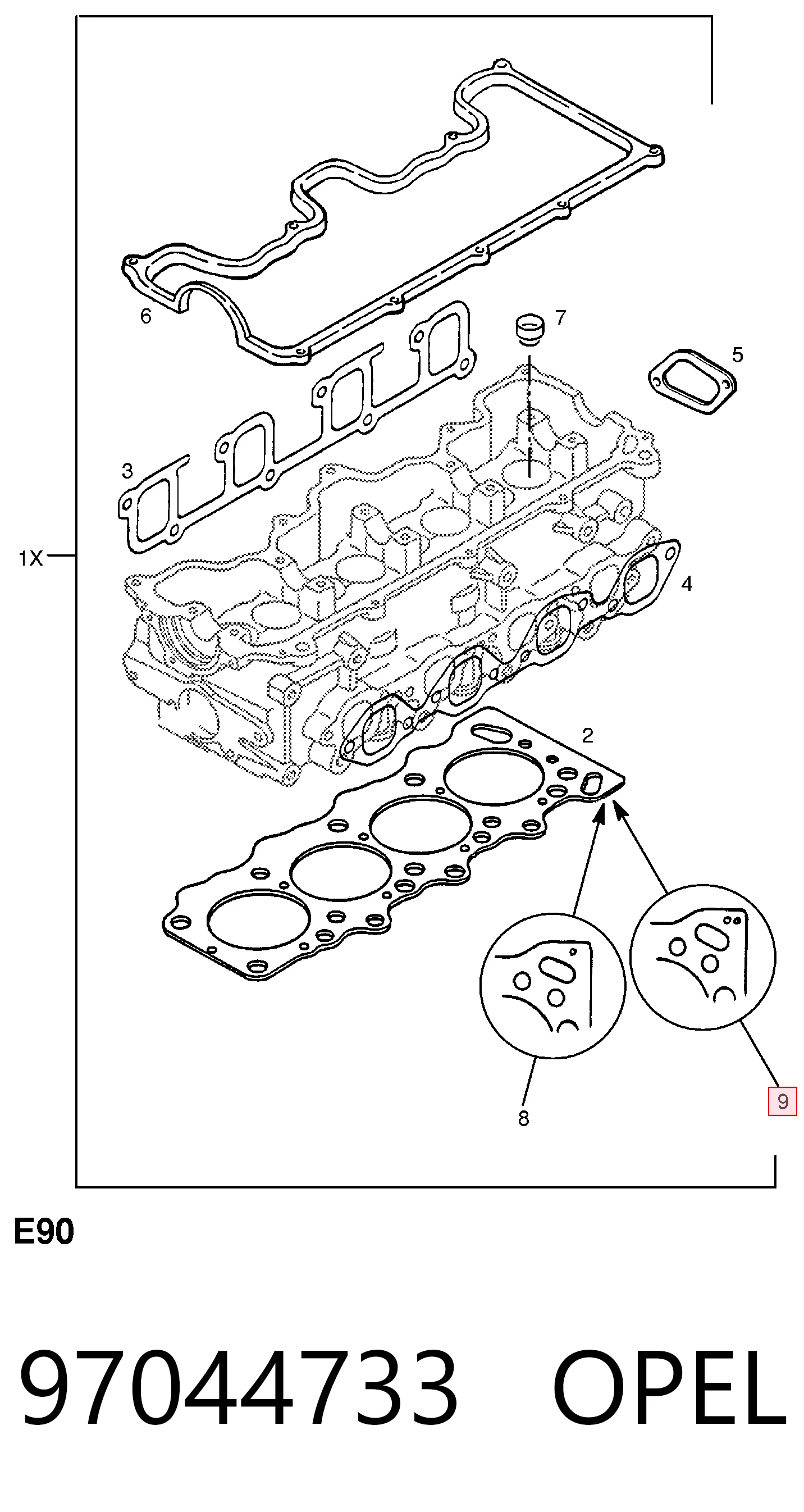 Compre 97044733 General Motors Vedante de cabeça de motor (CBC)