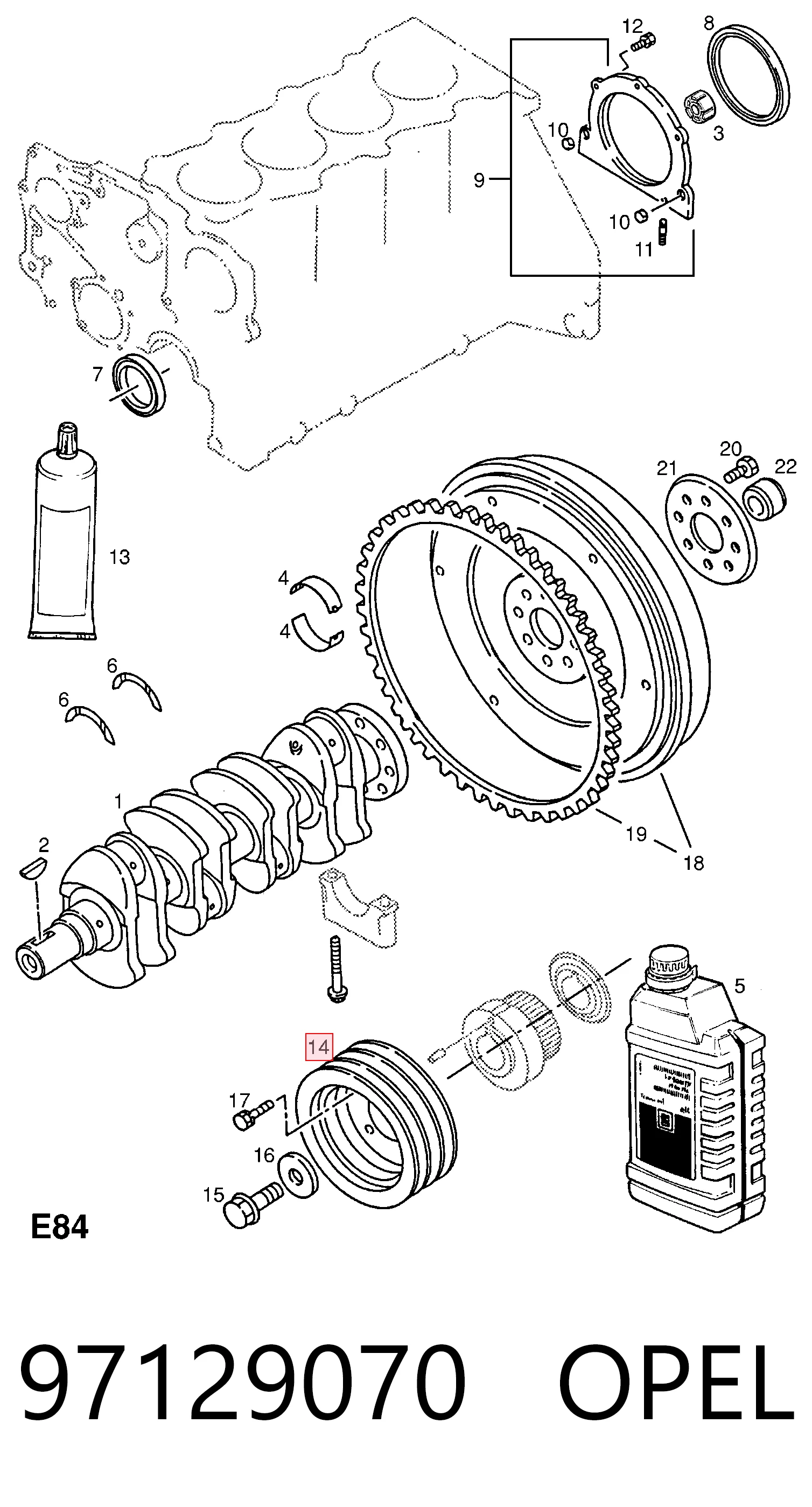 Compre 97129070 General Motors Polia de cambota