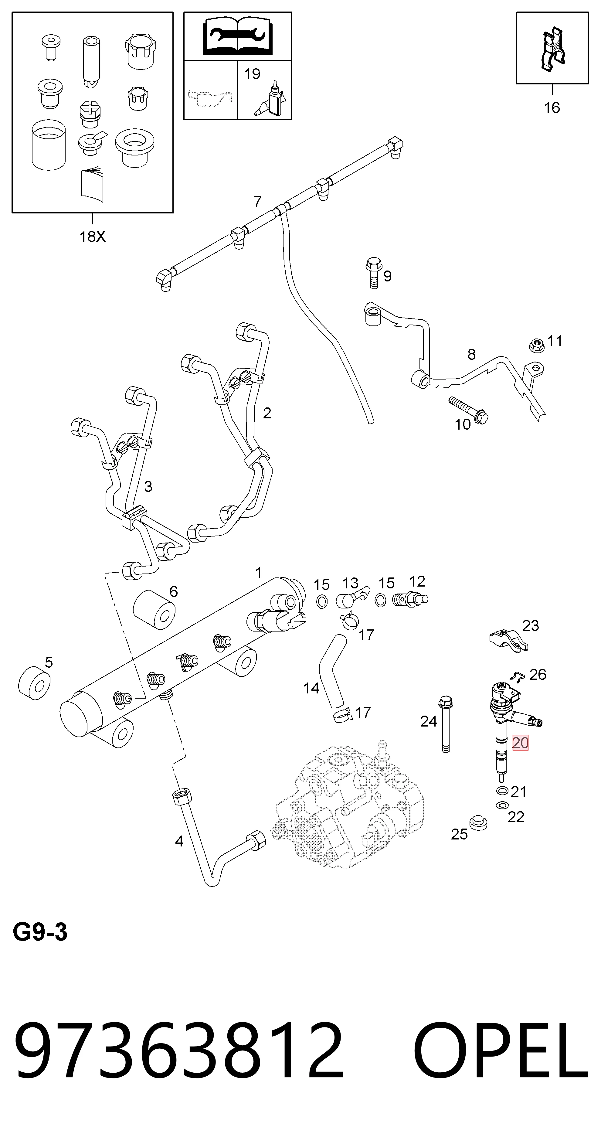 Injetor de injeção de combustível para Opel Astra H L69