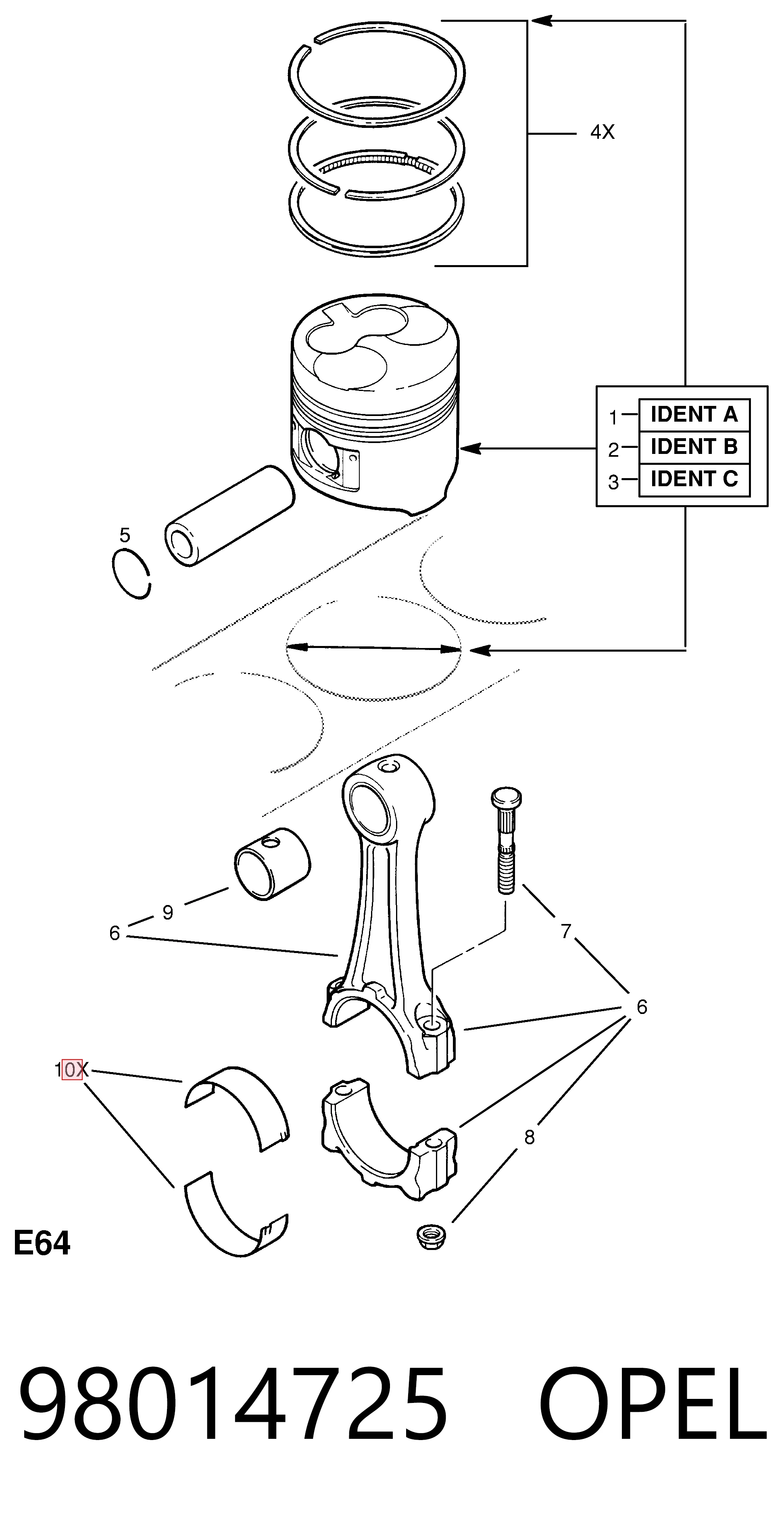 Compre CR4643SVSTD King Folhas inseridas de cambota de biela, kit, padrão (STD)