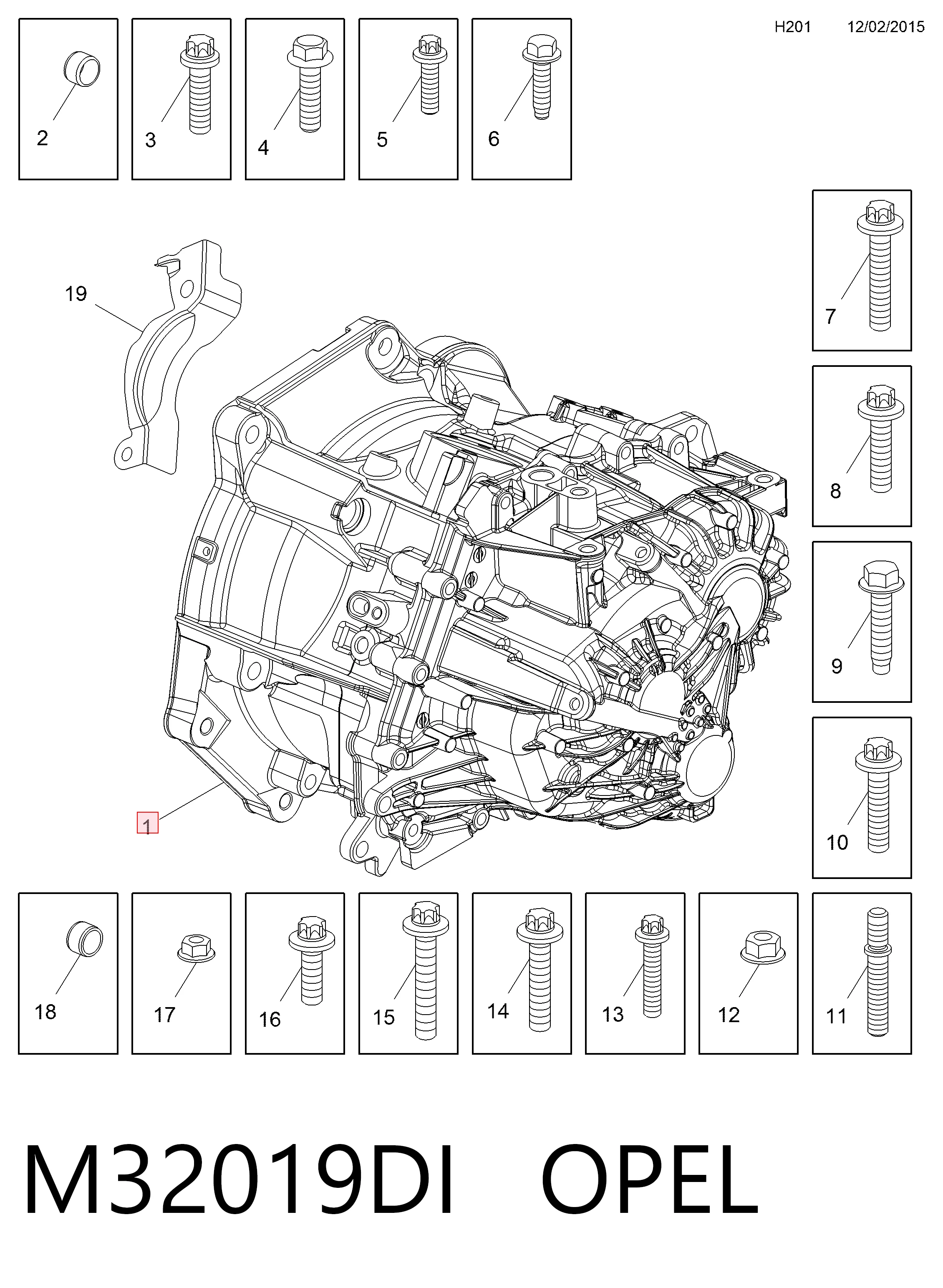 Caixa de Mudança montada (caixa mecânica de velocidades) 55561228 General Motors