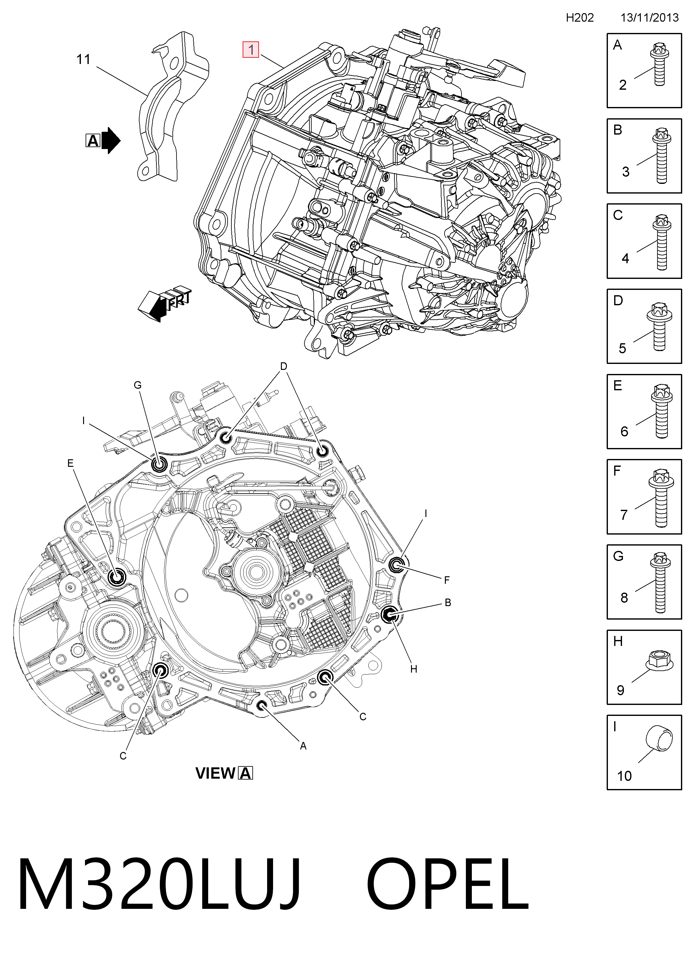 Caixa de Mudança montada (caixa mecânica de velocidades) para Opel Mokka I J13