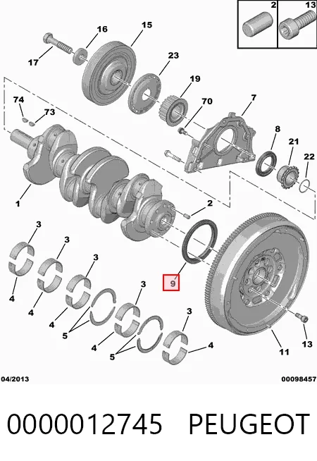 Compre Vedação traseira de cambota de motor Suzuki Grand Vitara 