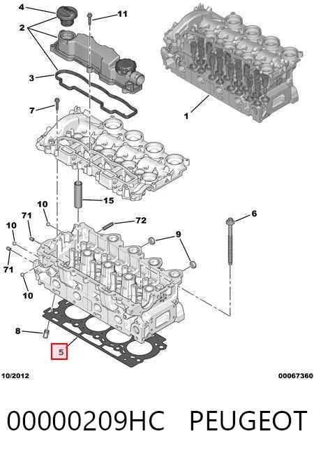 10157780 Ajusa Vedante de cabeça de motor (CBC)
