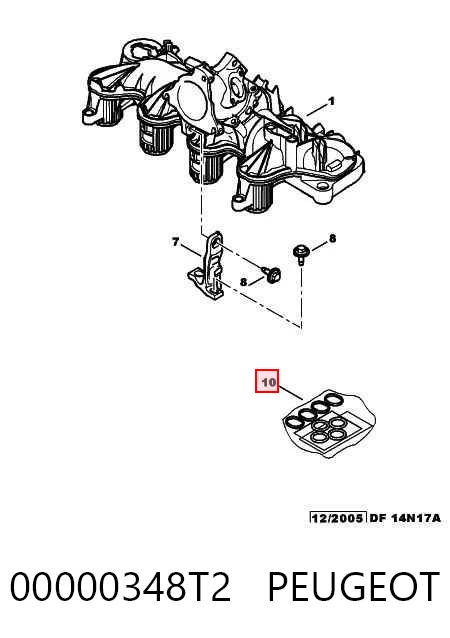 Vedante de tubo coletor de admissão para Citroen C8  EA, EB