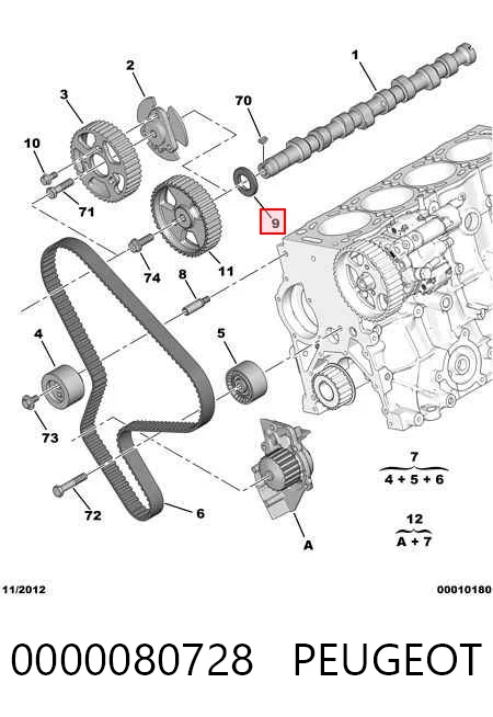 Vedação da árvore distribuidora de motor Glaser P7714201 preço, a partir de 6,08 USD
