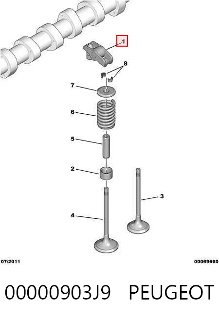 Balanceiro de válvula (balanceiro de válvulas) 504367673 Fiat/Alfa/Lancia