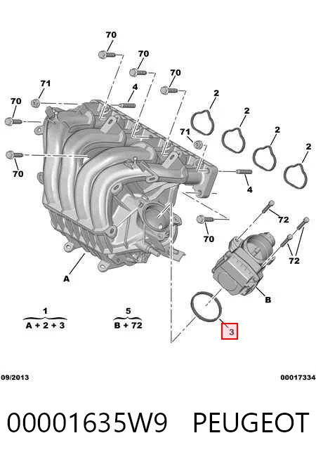 Vedante da válvula de borboleta para Peugeot Expert  VF