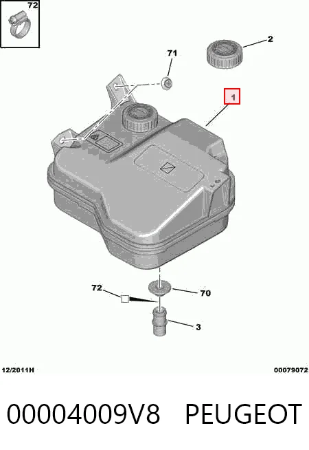 Tanque de bomba da Direção hidrâulica assistida para Citroen C5  III  RW