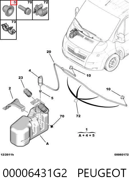 Tanque de fluido para lavador de vidro Fiat Ducato preço, a partir de 43,06 USD