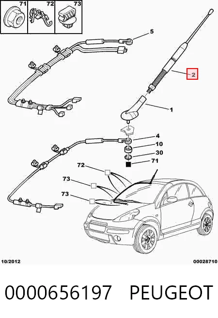 Antena Peugeot 406  8B