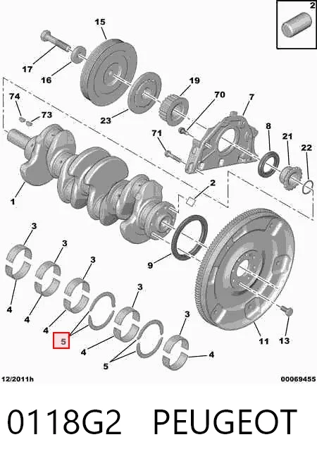 Compre 411101002 SM Semianel de suporte (de carreira) de cambota, STD, kit