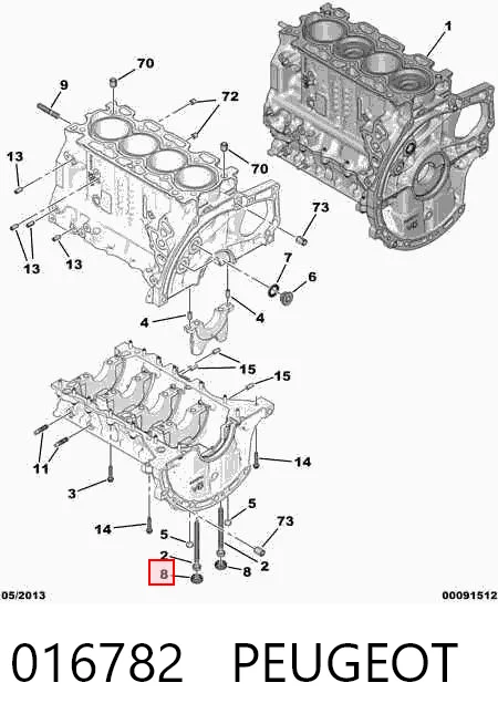 Tampão CBC/do bloco de cilindros Peugeot Expert VF ao melhor preço