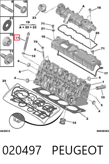 Parafuso de cabeça de motor (CBC) 9508280 Glaser