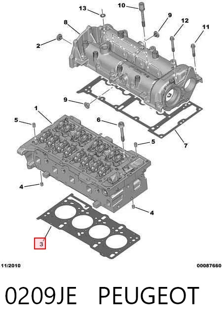 Vedante de cabeça de motor (CBC) Fiat 500 X 334