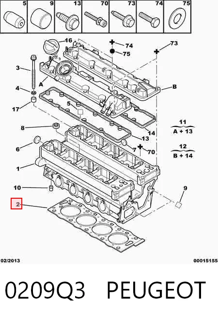Vedante de cabeça de motor (CBC) Perkins 0209Q3 preço, a partir de 29,55 USD