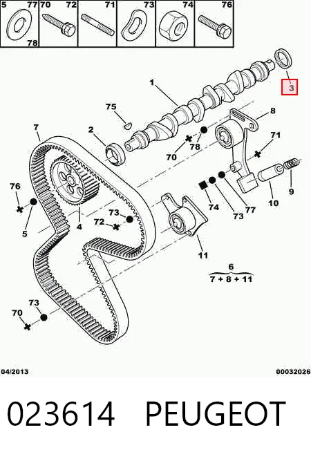 Vedação da árvore distribuidora de motor para Toyota Corolla  E11
