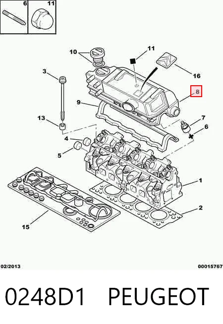 Tampa de válvulas Peugeot 405 II 4B ao melhor preço