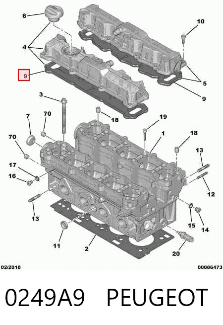 Vedante de tampa de válvulas de motor Glaser X8302800 preço, a partir de 8,94 USD