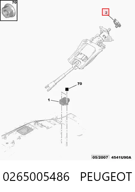 9662937380 VAG Sensor do ângulo de viragem do volante de direção