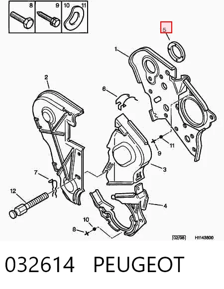 Vedação dianteira da árvore distribuidora de motor Citroen ZX N2 ao melhor preço