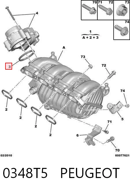 Vedante da válvula de borboleta Citroen C4  UD ao melhor preço