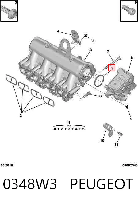 Compre 450205P Corteco Vedante da válvula de borboleta