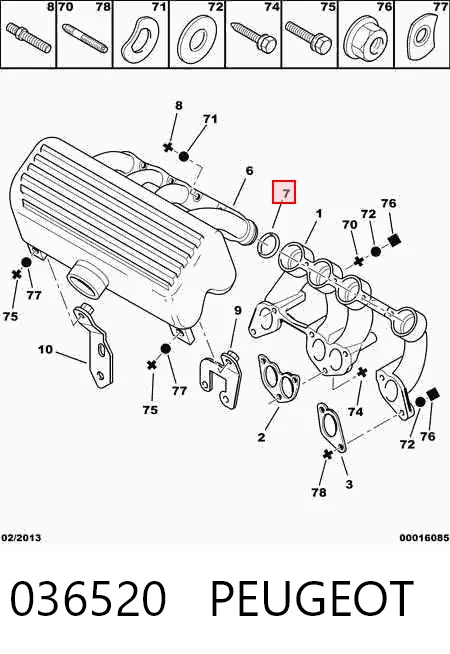 Compre K68321481AA Fiat/Alfa/Lancia Anel de vedação de cano derivado do radiador