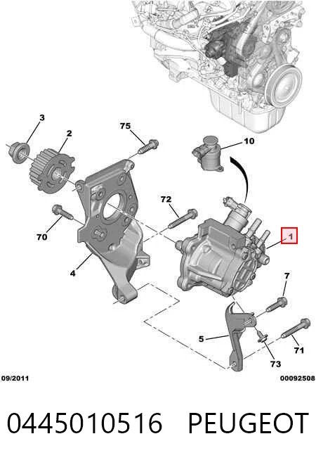  Bomba de combustível de pressão alta Citroen C3 Picasso monovolume (SH) (2009 - 2026) Picasso
