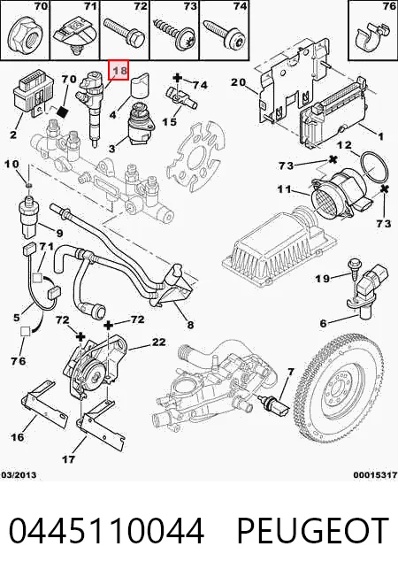1531067G00 Fiat/Alfa/Lancia Injetor de injeção de combustível