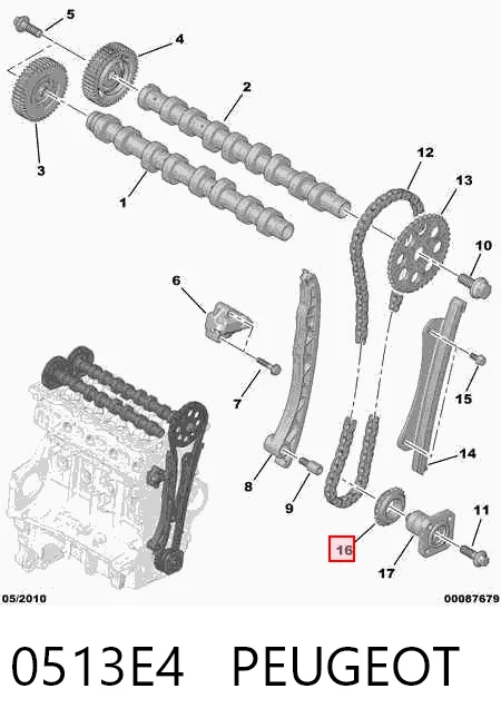 Engrenagem de cadeia da roda dentada de acionamento de cambota de motor para Fiat Fiorino 225