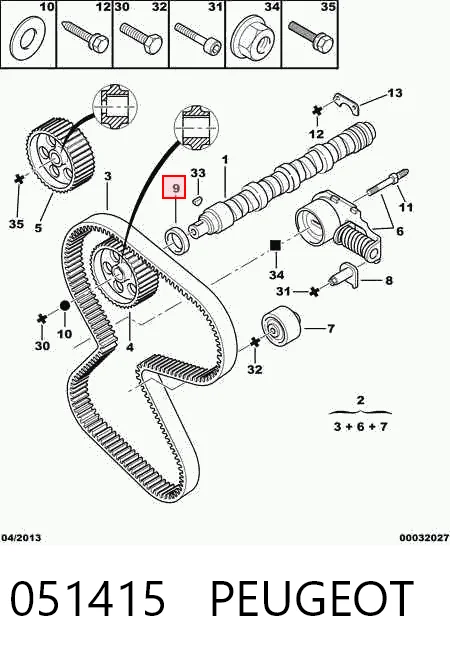 Vedação da árvore distribuidora de motor Toyota Corolla  E11