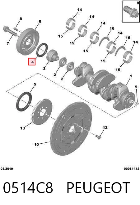 Compre Vedação dianteira de cambota de motor BMW 1 