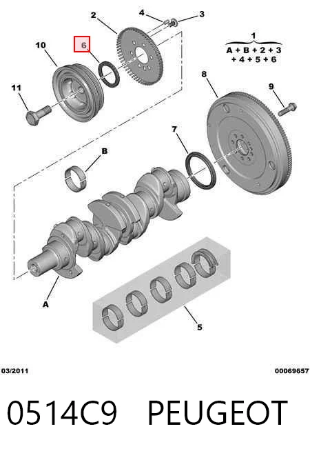 504274032 Iveco Vedação dianteira de cambota de motor
