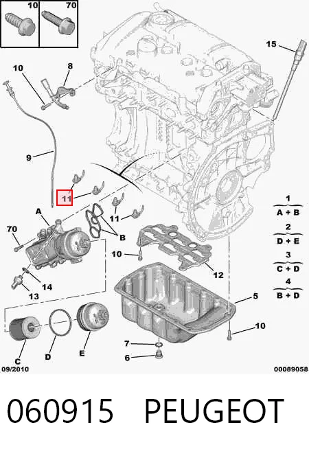 060915 Peugeot/Citroen Bomba de óleo