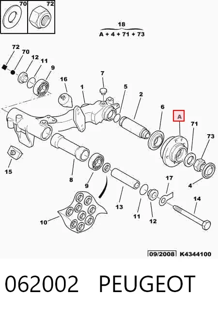 062002 Peugeot/Citroen Cubo traseiro