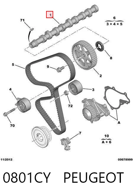  Árvore distribuidora de motor Citroen C3 I hatchback (FC) (2002 - 2009) I