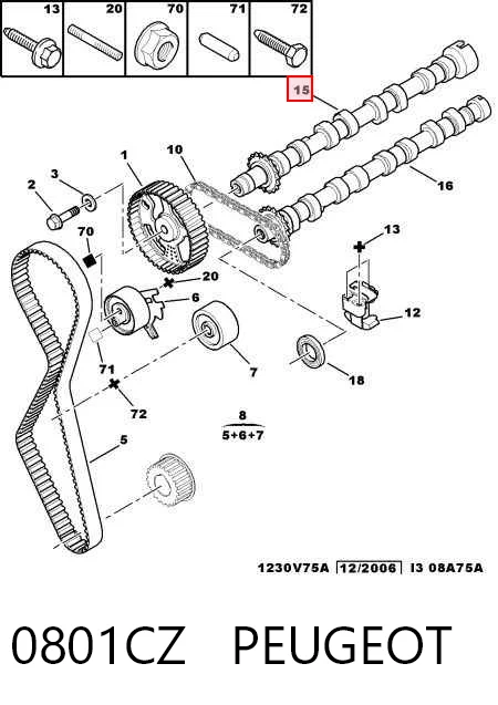 Árvore distribuidora de motor de admissão para Land Rover Freelander II L359