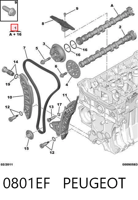 Árvore distribuidora de motor de admissão para Citroen C4 B7
