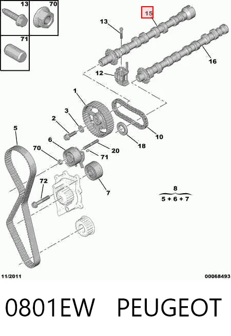 Árvore distribuidora de motor de admissão Land Rover Freelander II L359