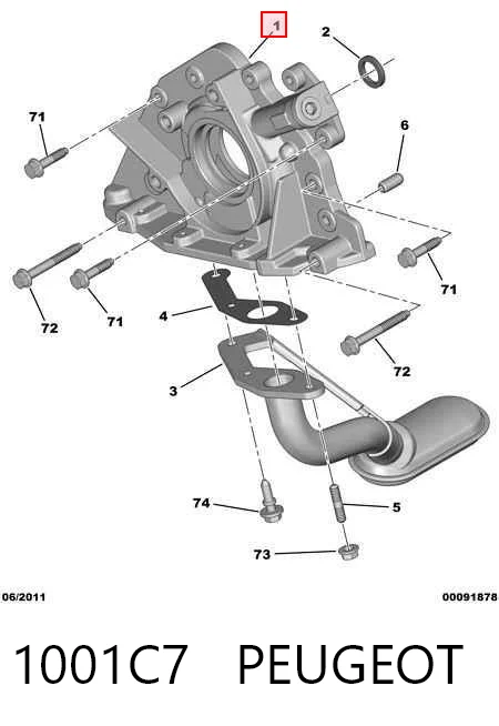 1001C7 Peugeot/Citroen Bomba de óleo