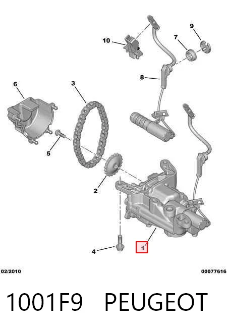 1001F9 Peugeot/Citroen Bomba de óleo