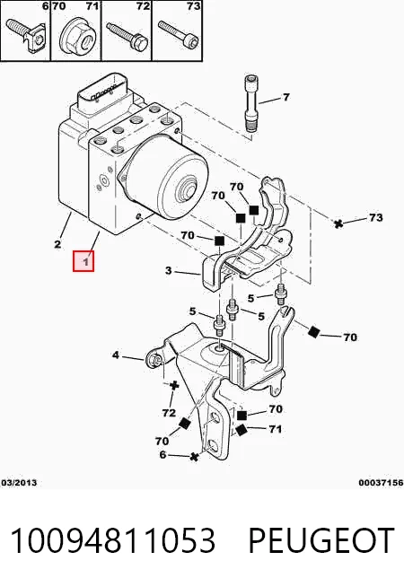 9632539480 VAG Unidade hidráulico de controlo ABS