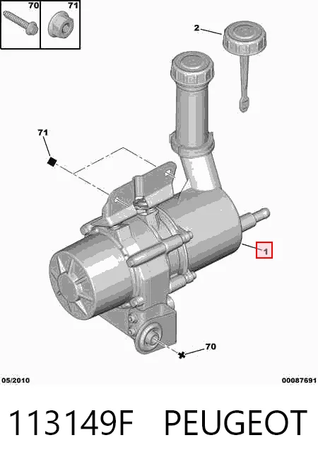 Bomba da Direção hidrâulica assistida para Citroen C4 PICASSO I UD