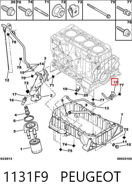  Sensor do nível de óleo de motor Peugeot 406 sedan (8B) (1995 - 2004) 