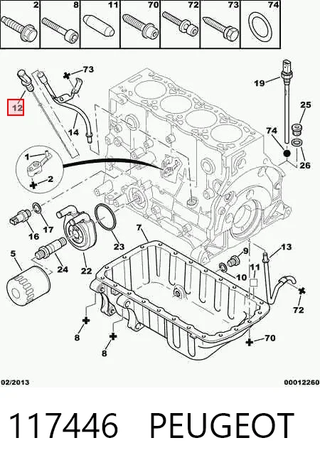 Sonda (indicador) do nível de óleo no motor 4597 Metalcaucho